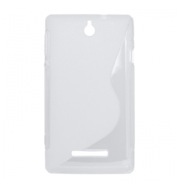 Puzdro gumené Sony Xperia E transparent