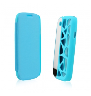 Puzdro flip Water Cube na Iphone 5/5S light blue