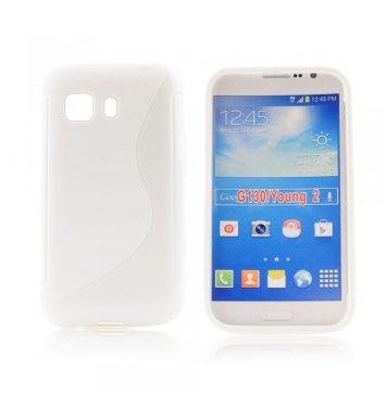 Puzdro gumené na Samsung G130 Galaxy Young 2 biele