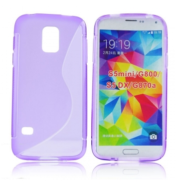Puzdro gumené na Samsung Galaxy S5 mini fialove