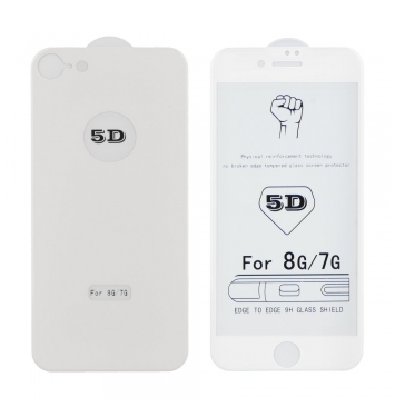 5D Full Glue Temperované ochranné sklo pre Apple iPhone 8 Plus ( front+back )  white