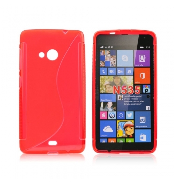 Puzdro gumené S-CASE MICROSOFT Lumia 535 červené