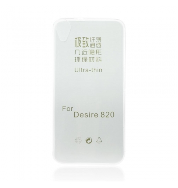 Ultra tenké silikónové puzdro na HTC Desire 820 - transparentné