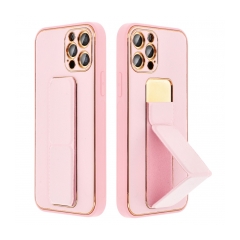 FORCELL Leather KICKSTAND puzdro pre SAMSUNG Galaxy A22 5G pink