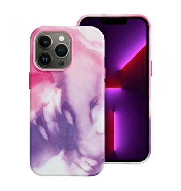 Leather Mag Cover for IPHONE 13 PRO purple splash