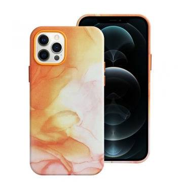 Leather Mag Cover for IPHONE 12 PRO orange splash