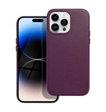 Leather Mag Cover for IPHONE 14 PRO MAX dark violet