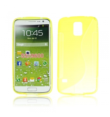 Puzdro gumené na Samsung Galaxy S5 žlté