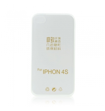 Silikónový 0,3mm zadný obal na Apple iPhone 4/4S transparent