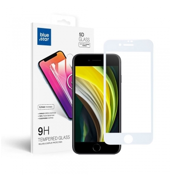 Tempered Glass Blue Star - APP IPHO 7/8/SE 2020 5D Full Cover white