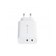 131170-forcell-travel-charger-with-2-usb-type-c-sockets-3a-35w-with-pd-and-quick-charge-4-0-function