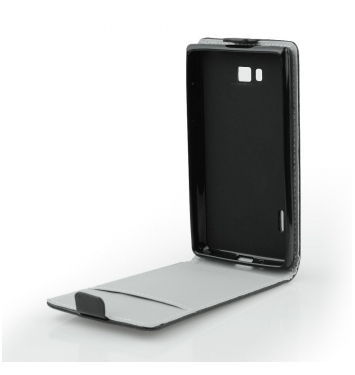 Puzdro flip flexi slim SAMSUNG E500 Galaxy E5 čierne