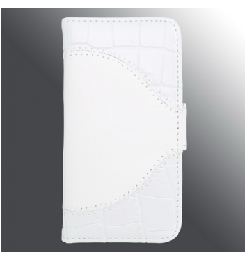 Puzdro knižkové (peňaženka) Iphone 5  biela