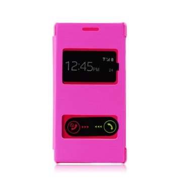 S-VIEW case with window - LG G3 ruzove