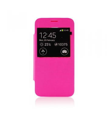 S-VIEW case with window - Samsung Galaxy S5 ruzove