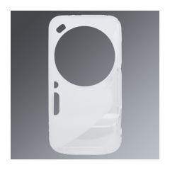 Puzdro gumené Samsung C1010 Galaxy S4 Zoom  transparent